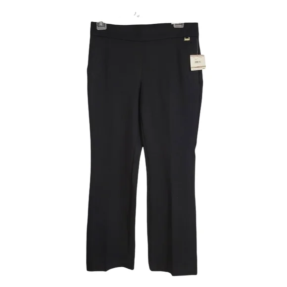 NWT Anne Klein Black Woven Straight Wide Leg Pants - Picture 1 of 9